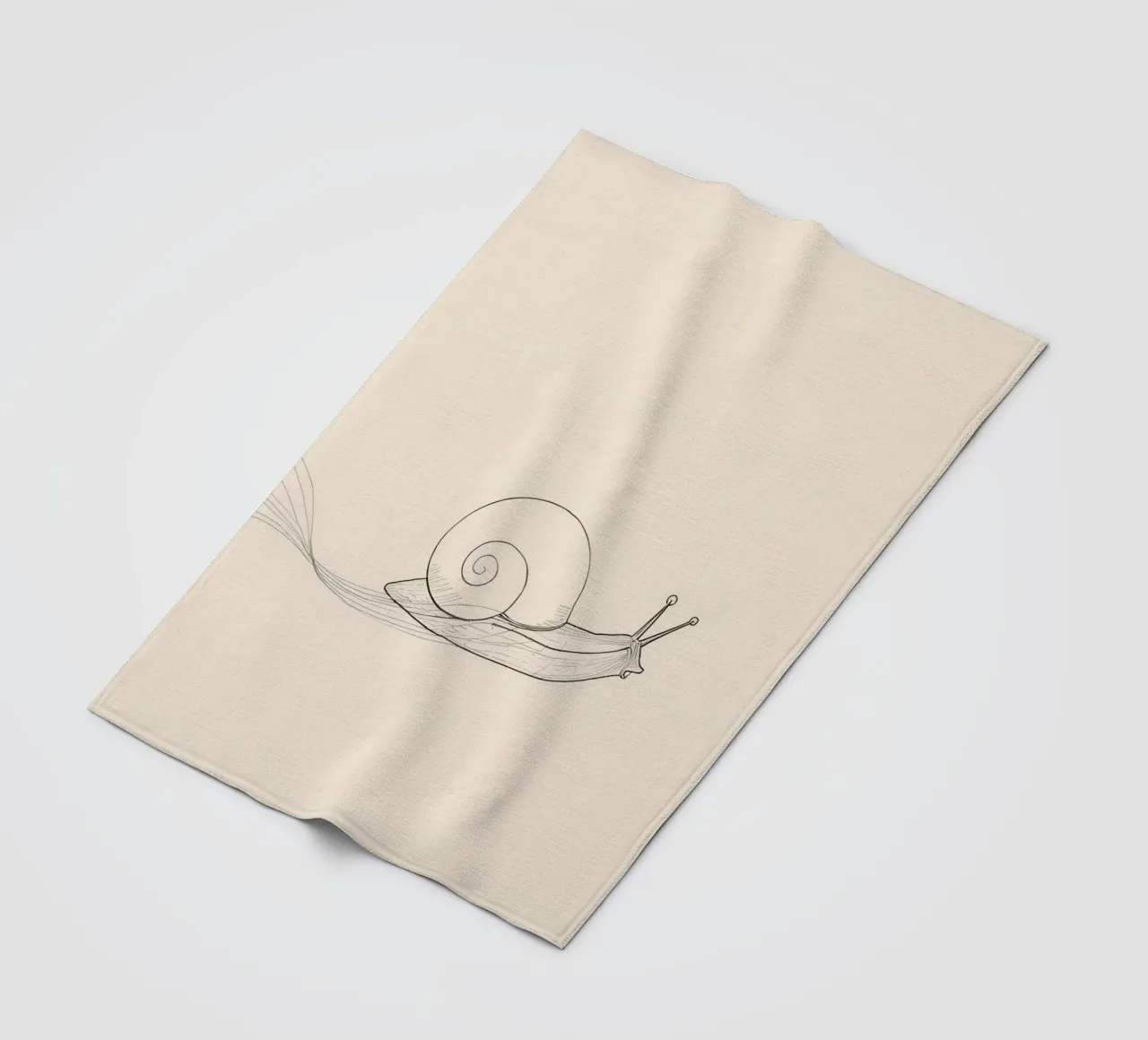 La lumaca scivola leggiadra su una superficie liscia coperta in pile da DesignDoodle
