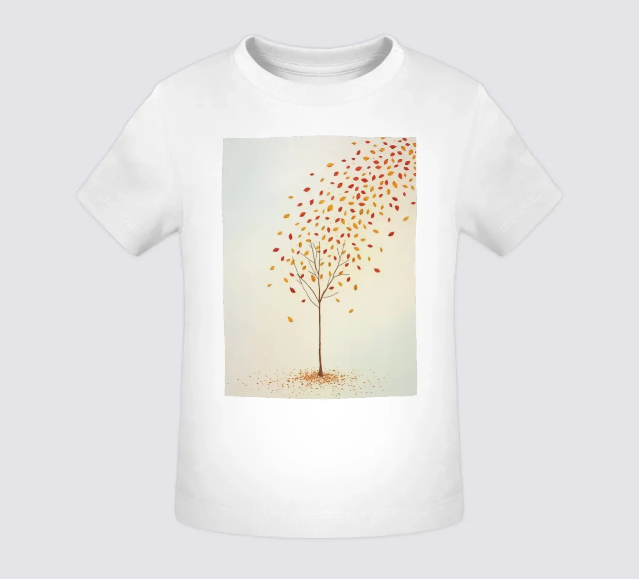 Albero che perde le foglie in autunno, raffigurante il cambiamento stagionale maglietta neonato da DesignDoodle