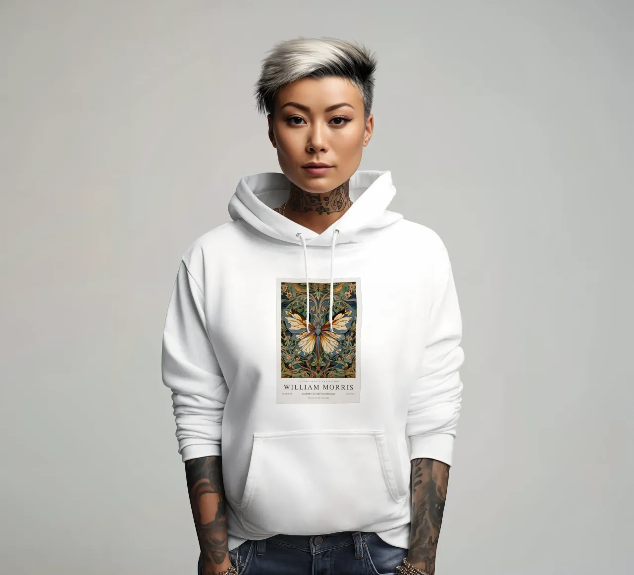 butterflies perched on leaves hoodie by Ropech Shop