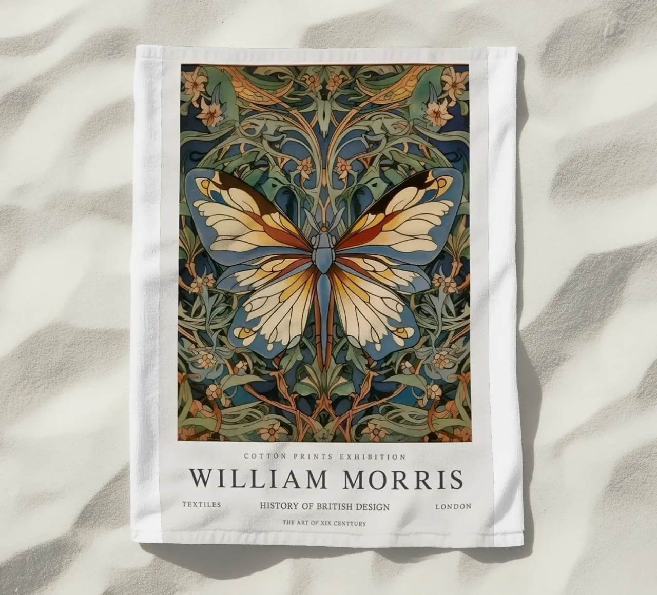 butterflies perched on leaves beach towel by Ropech Shop
