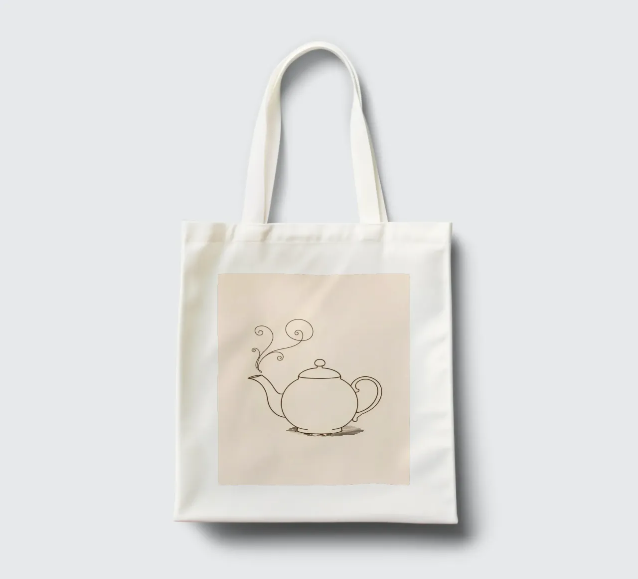 Théière élégante avec vapeur montante, d'un design classique tote bag de DesignDoodle