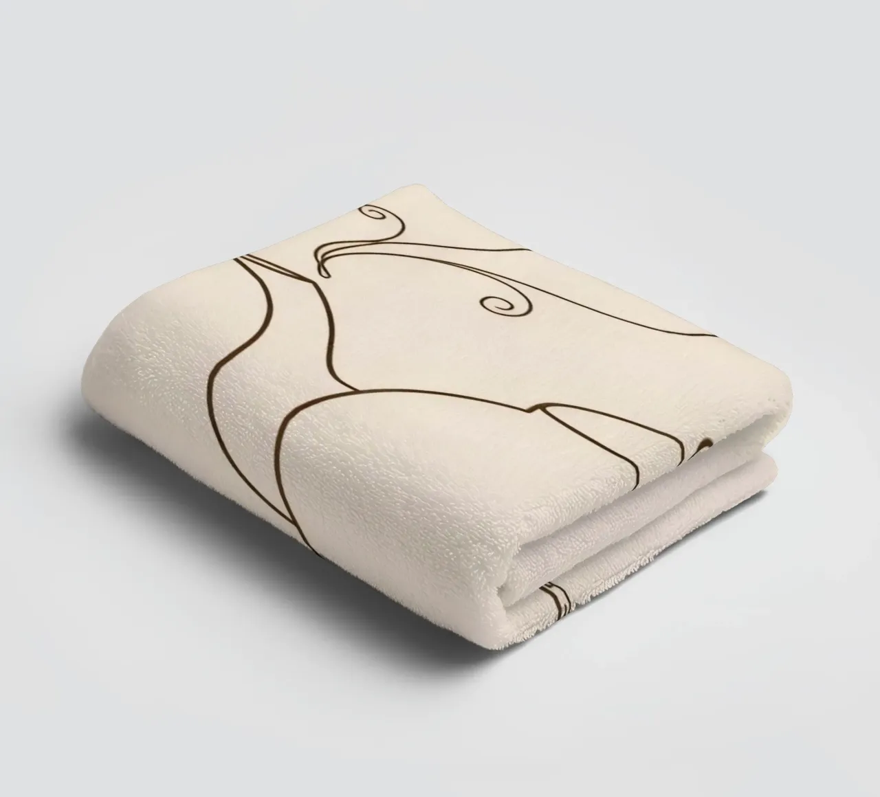 Elegant teapot with steam rising, showing a classic design towel by DesignDoodle