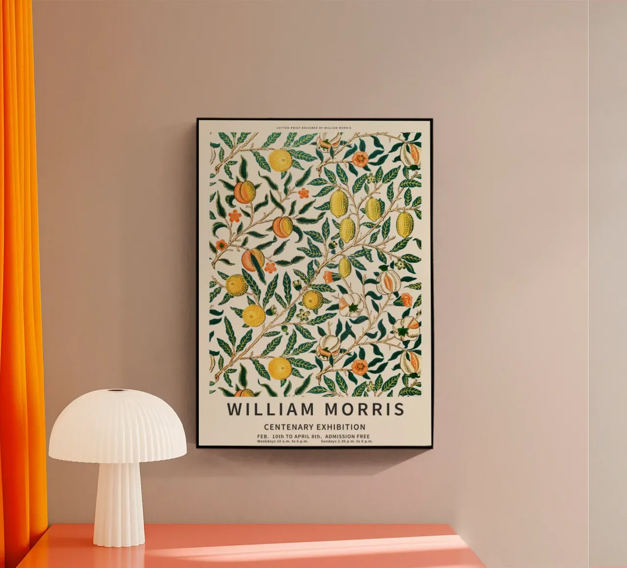 the fruit is surrounded by leaves acrylic glass by Ropech Shop
