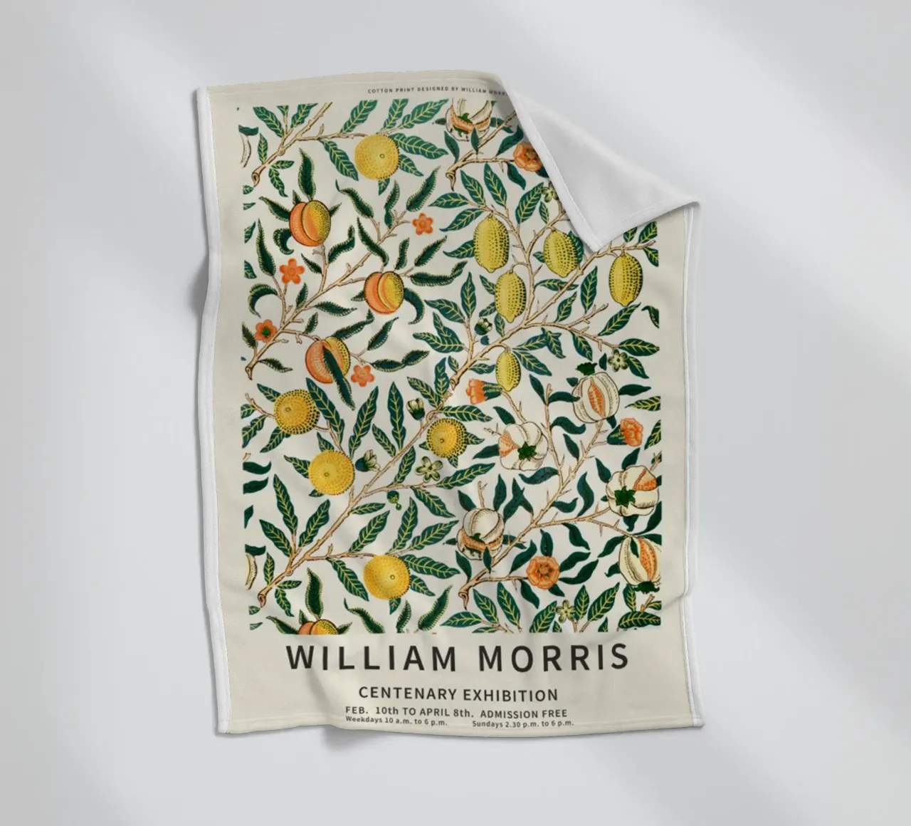 the fruit is surrounded by leaves fleece blanket by Ropech Shop