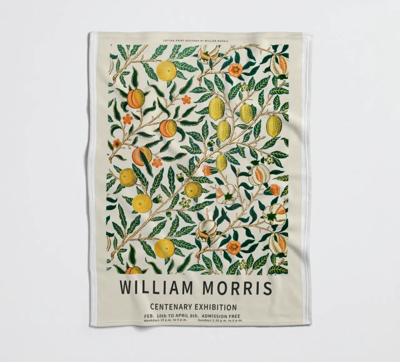 the fruit is surrounded by leaves fleece blanket by Ropech Shop