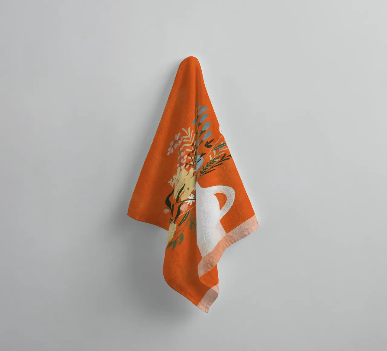 Flowers in Vase, Red asciugamano da bagno da Goed Blauw