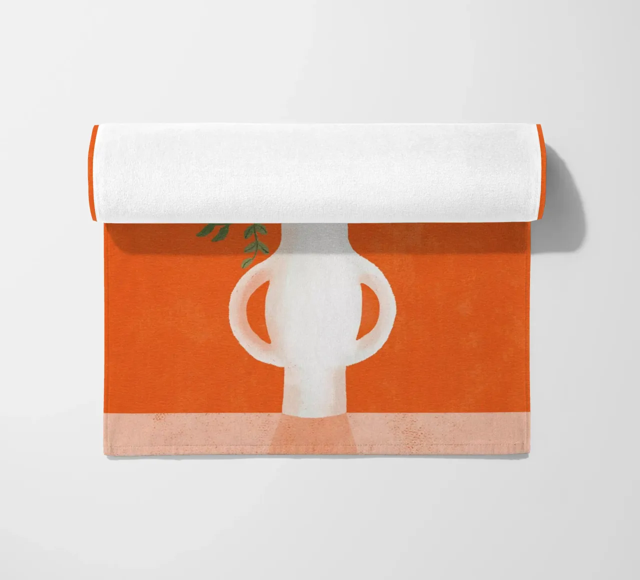 Flowers in Vase, Red beach towel by Goed Blauw