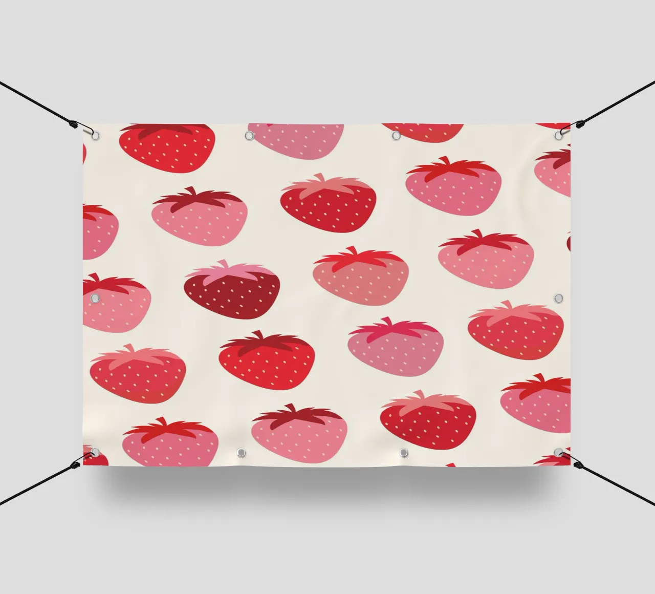 Seamless Strawberry Pattern in Pink and Red Tones pvc cover by The Art Club