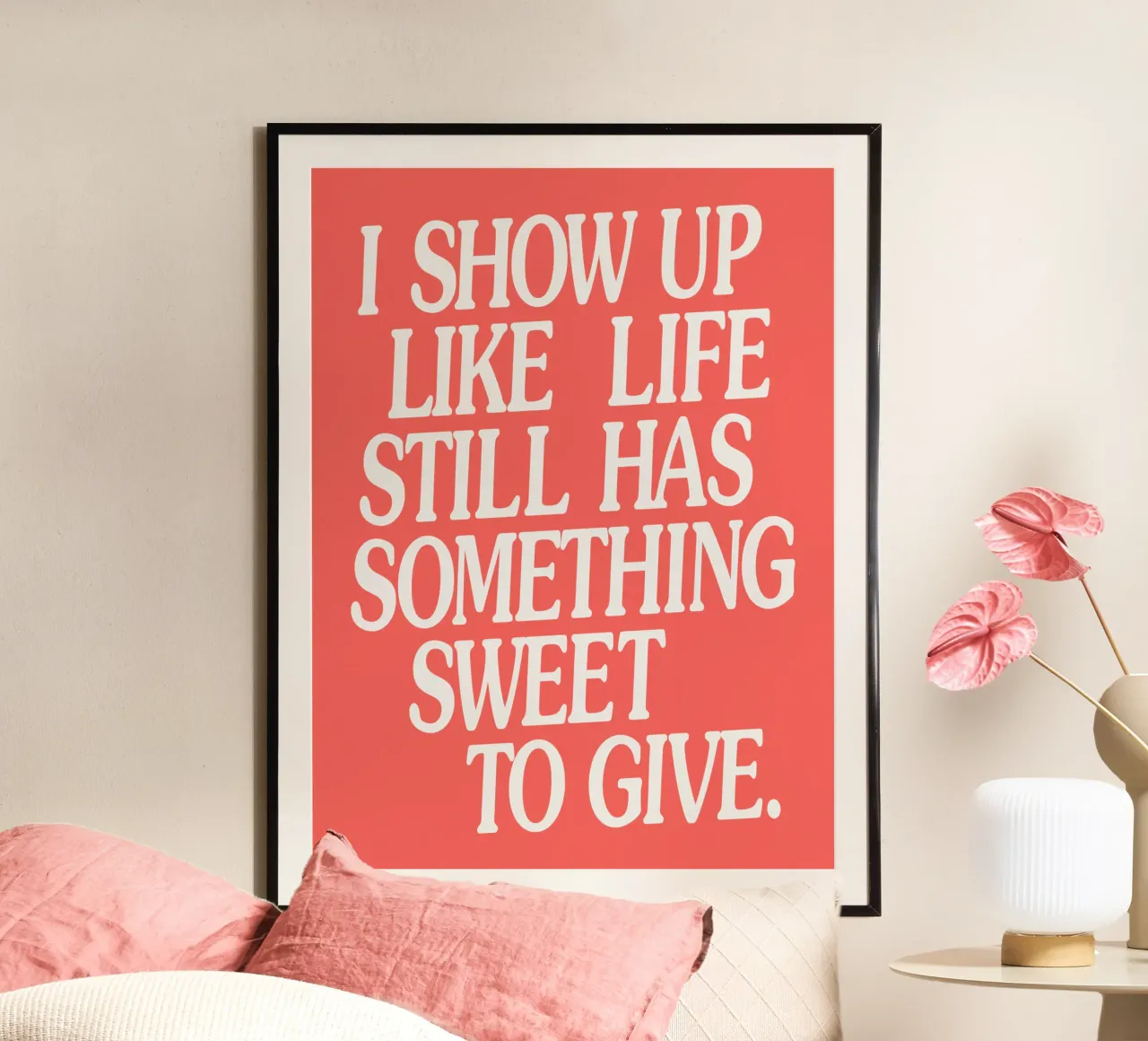 Aparezco como si la vida aún tuviera algo dulce que dar hahnemühle de THE MOTIVATED TYPE