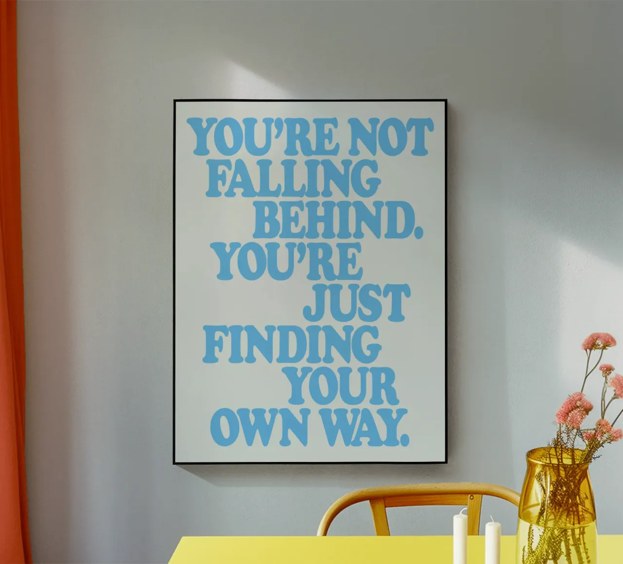 Du fällst nicht zurück. Sie finden nur Ihren eigenen Weg Acryl-Glas von THE MOTIVATED TYPE