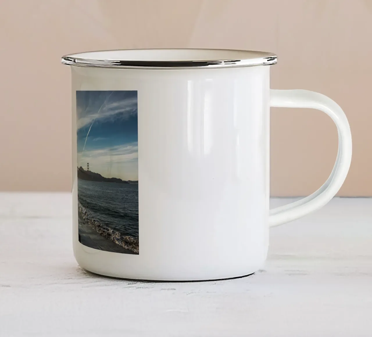 Fort Point View, San Francisco, VS emaille mok van Wanderlust Vibes