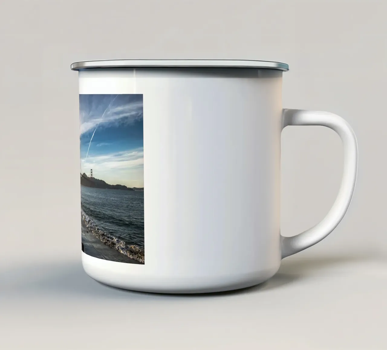Fort Point View, San Francisco, VS emaille mok van Wanderlust Vibes