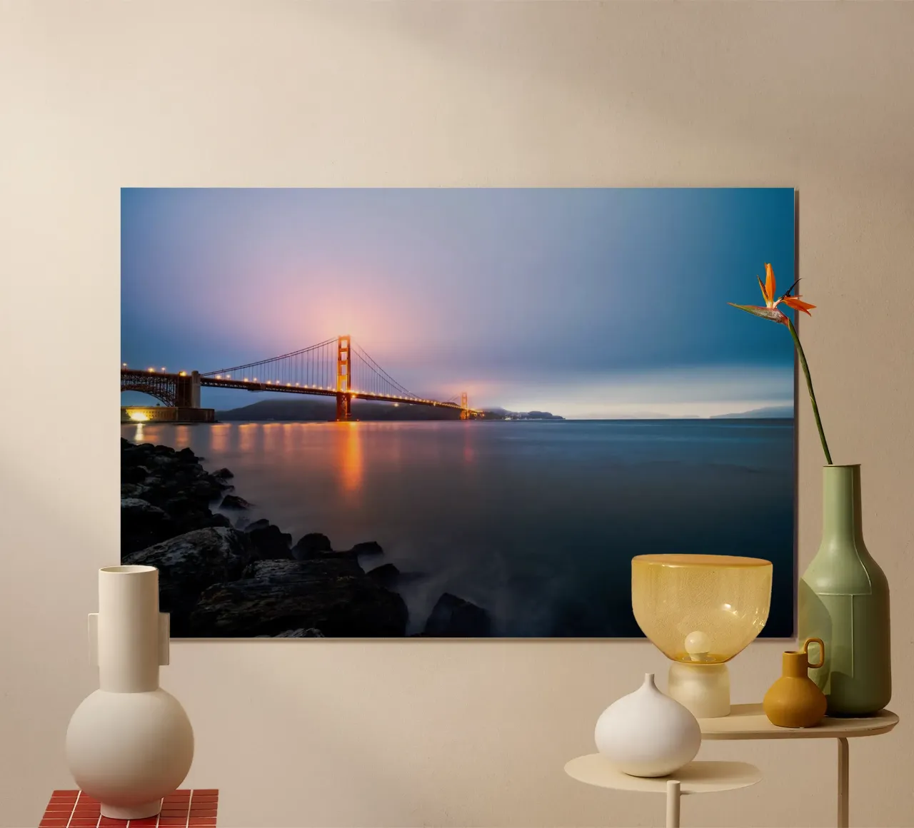 Visione del Golden Gate, San Francisco poster da Wanderlust Vibes