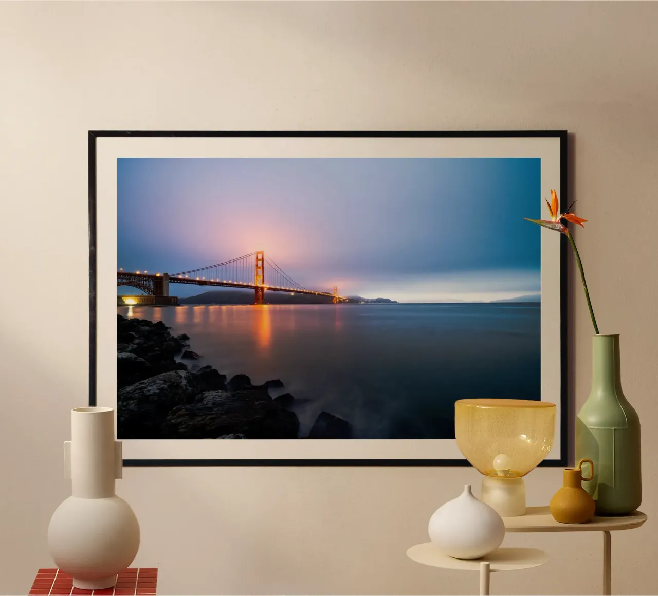 Visione del Golden Gate, San Francisco poster da Wanderlust Vibes