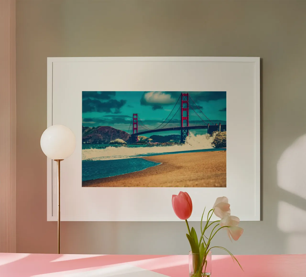 Visione del Golden Gate, San Francisco poster da Wanderlust Vibes