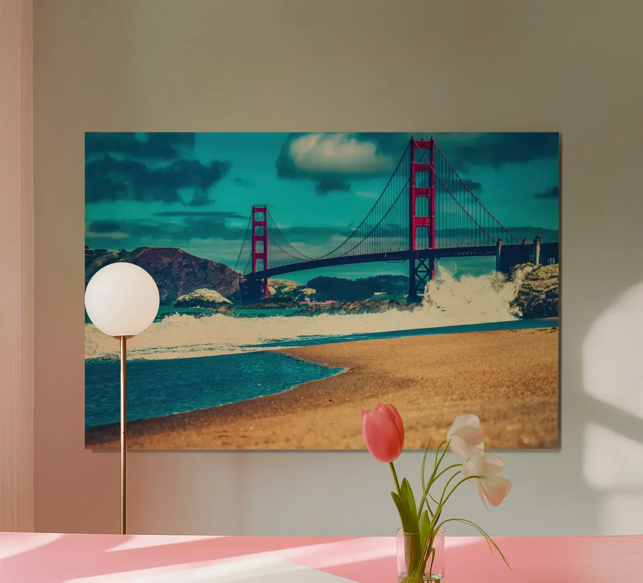 Visione del Golden Gate, San Francisco poster da Wanderlust Vibes