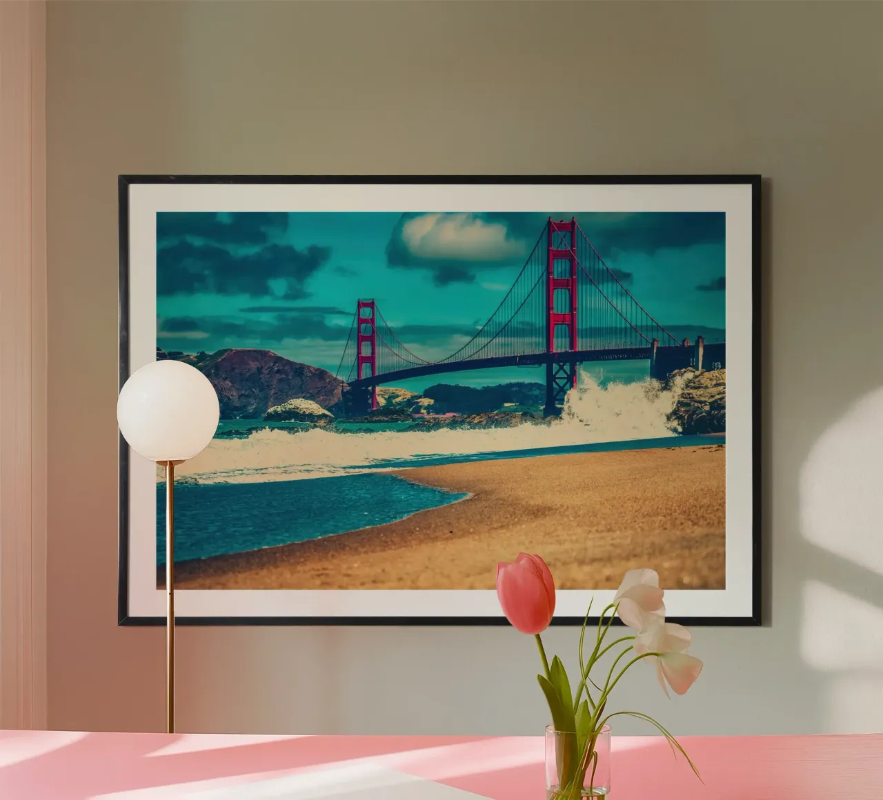 Visione del Golden Gate, San Francisco poster da Wanderlust Vibes