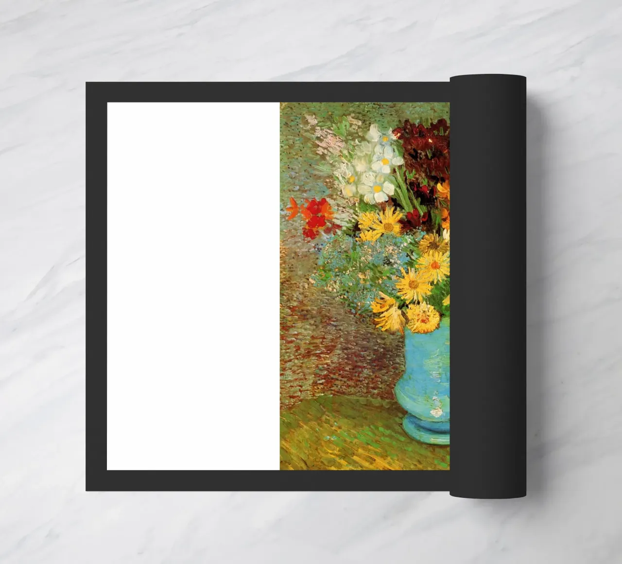 daisies vase doormat by cloud shop