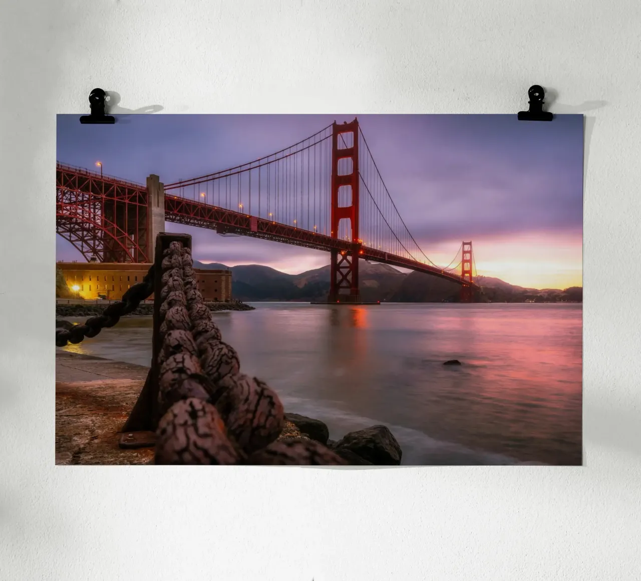 Visione del Golden Gate, San Francisco poster da Wanderlust Vibes