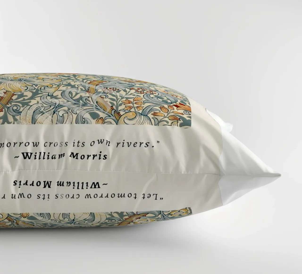 intertwined pattern of lilies,tulip,and leaves decorative cushion by Ropech Shop