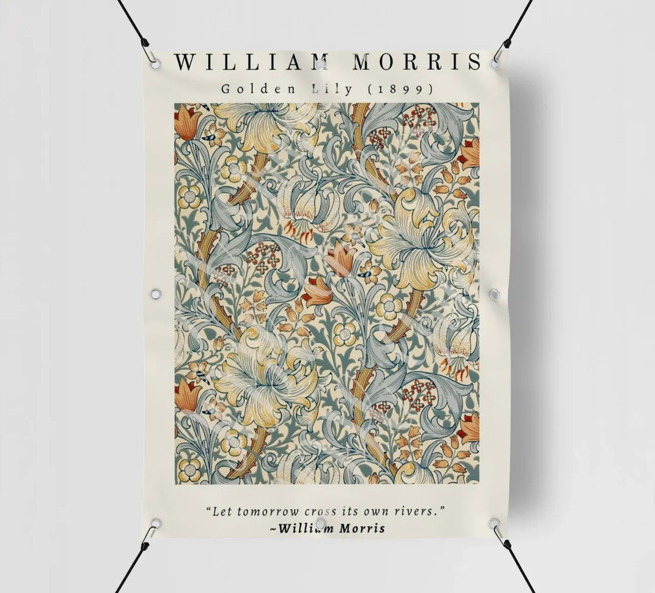 intertwined pattern of lilies,tulip,and leaves pvc cover by Ropech Shop