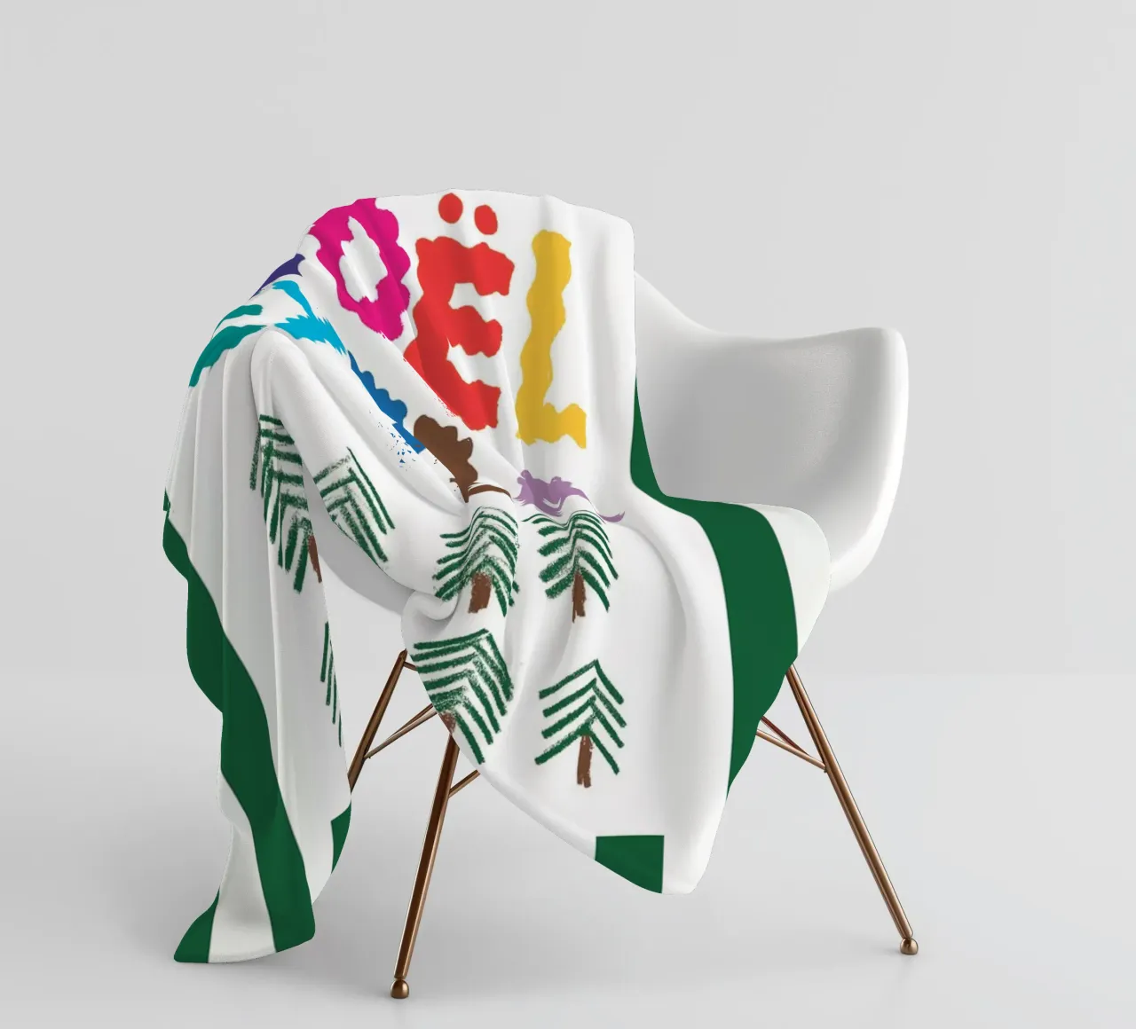 Noel Extraordinaire fleece blanket by Brushmeetspaper
