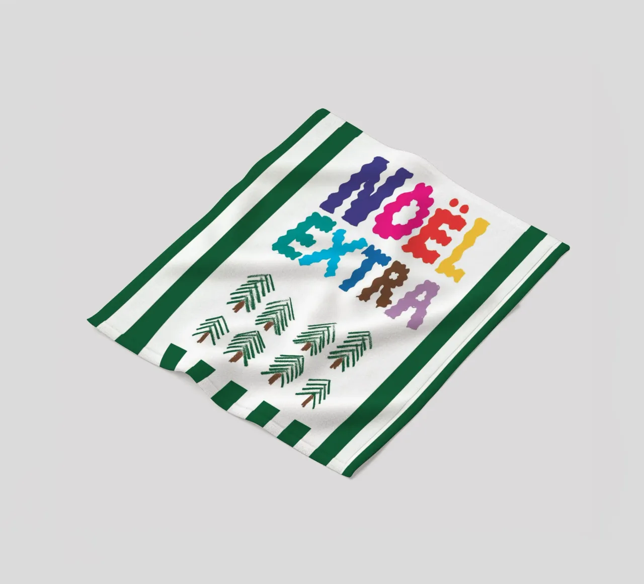 Noel Extraordinaire fleece blanket by Brushmeetspaper