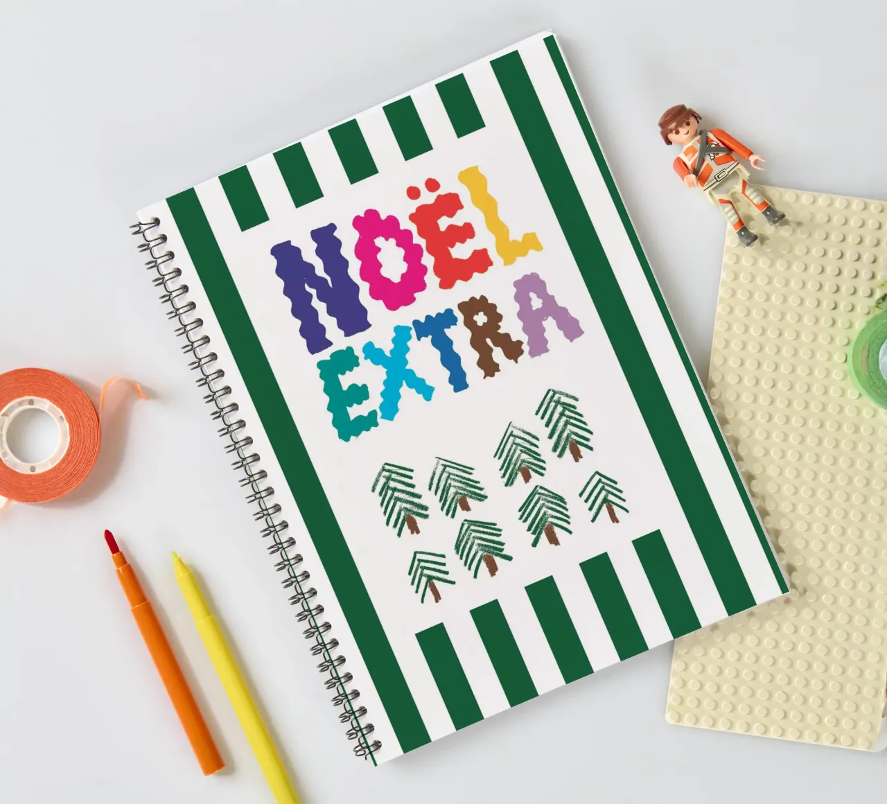 Noel Extraordinaire spiral notebook by Brushmeetspaper