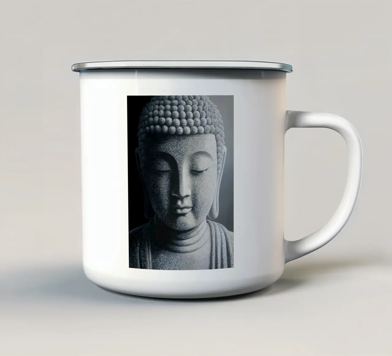 Buddha enamel mug by Pictura