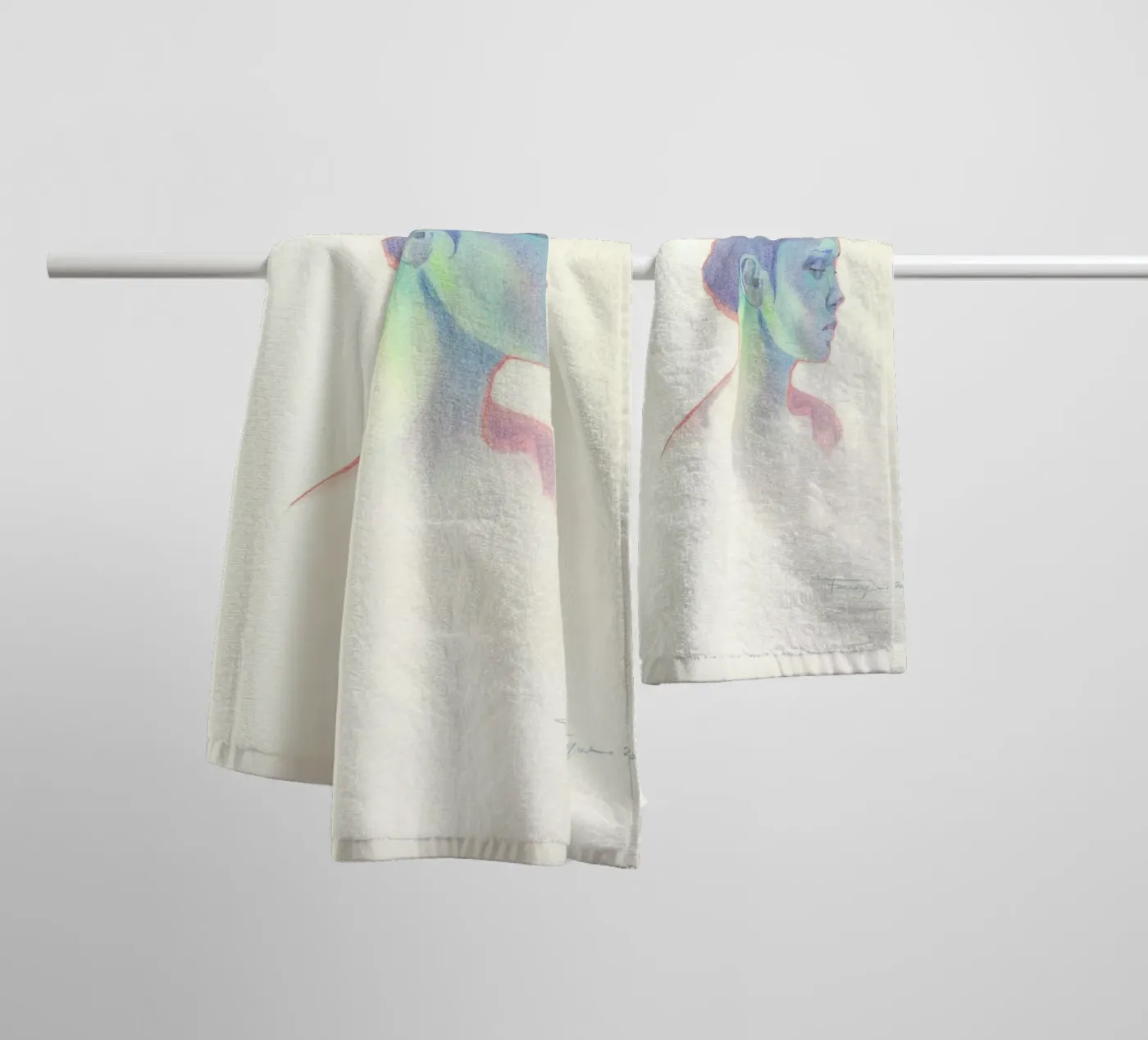 Portrait towel by Faunesque