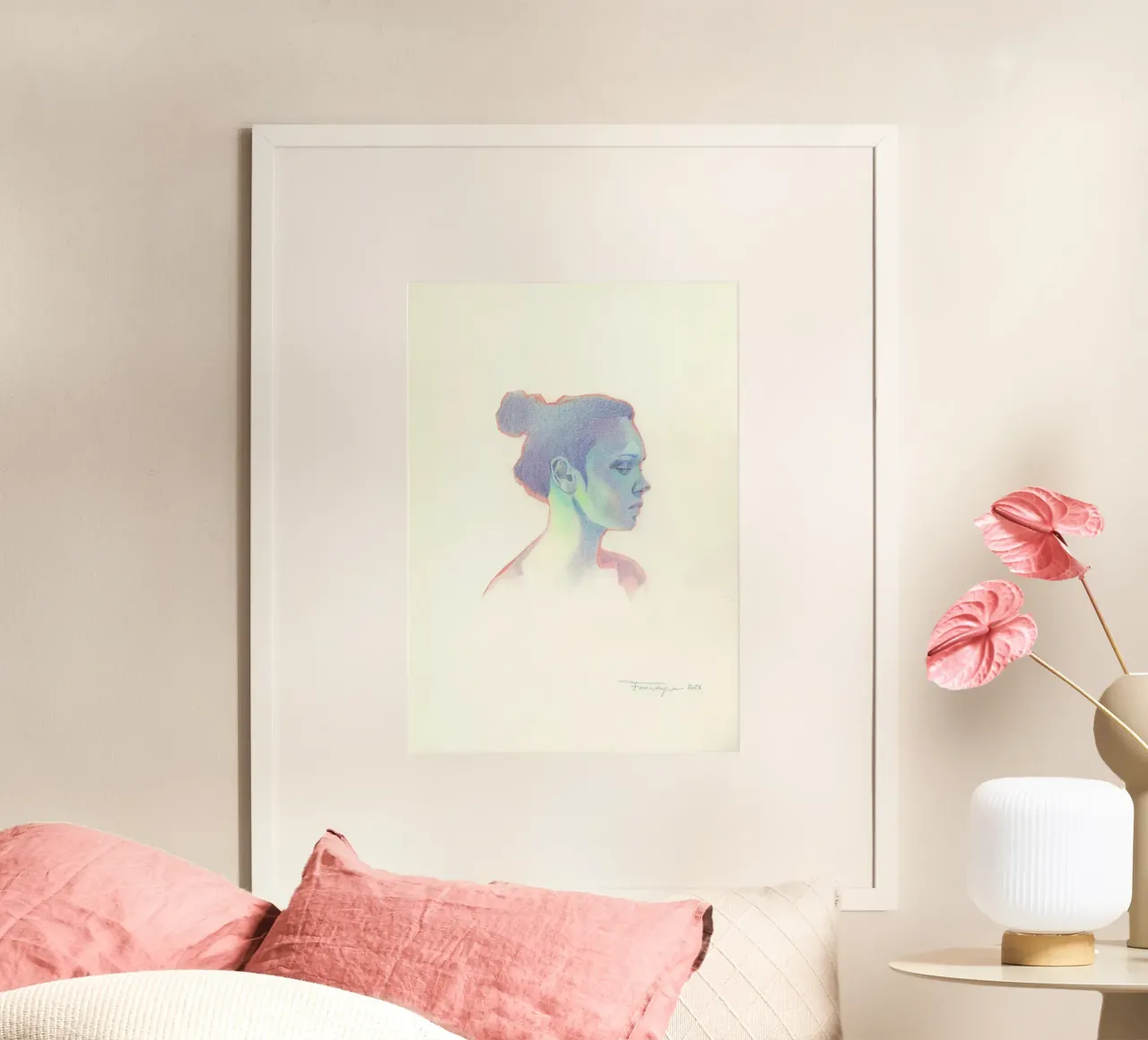 Ritratto poster con telaio in plastica da Faunesque