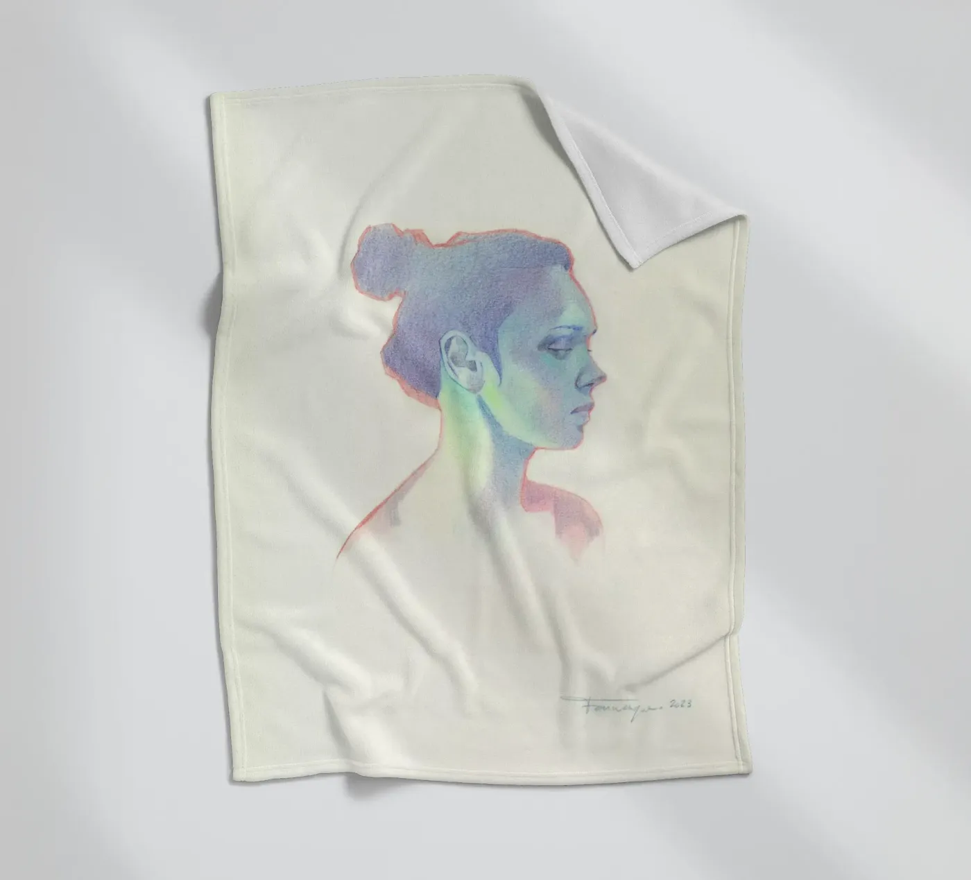 Porträt Fleecedecke von Faunesque