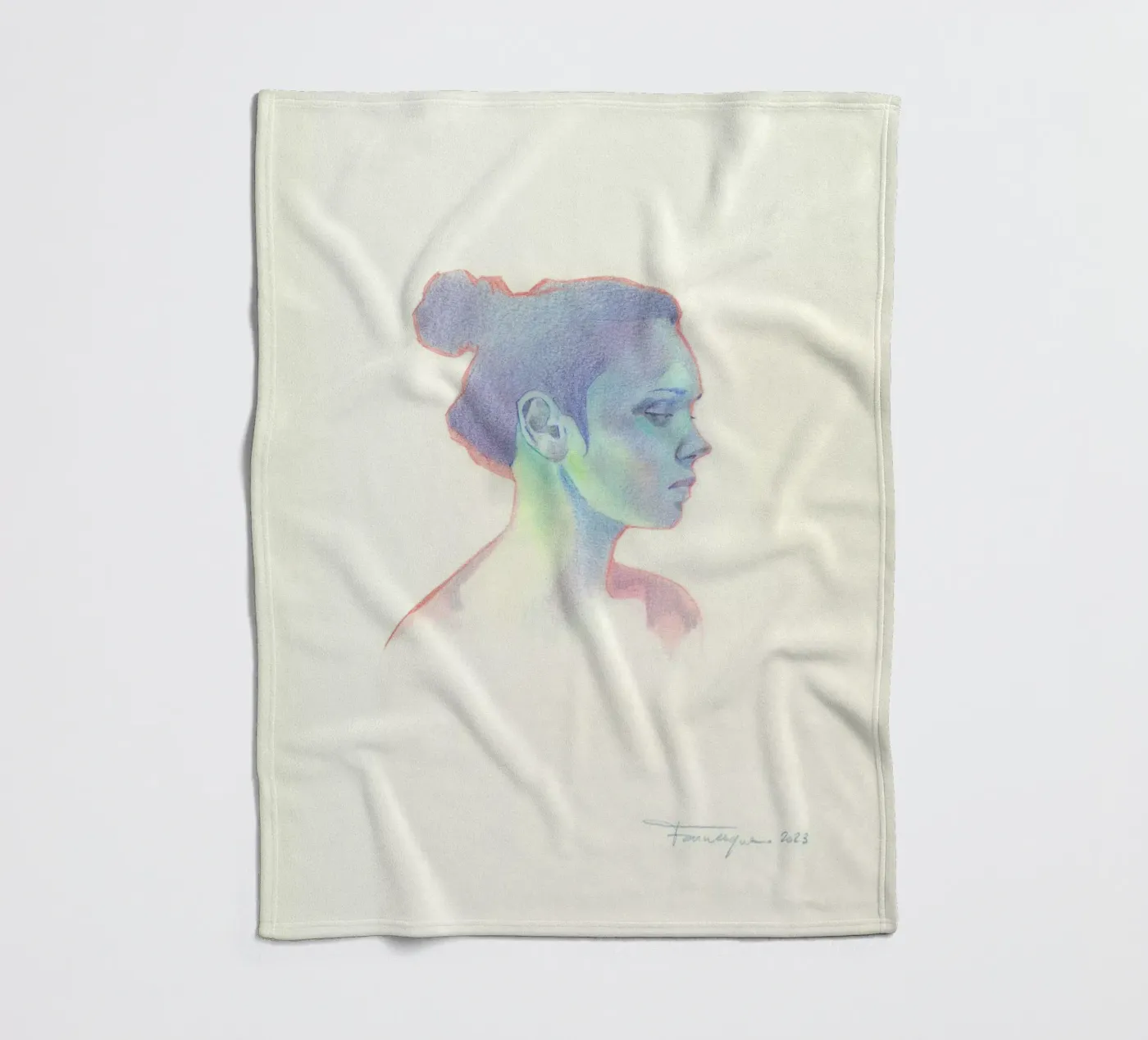 Porträt Fleecedecke von Faunesque