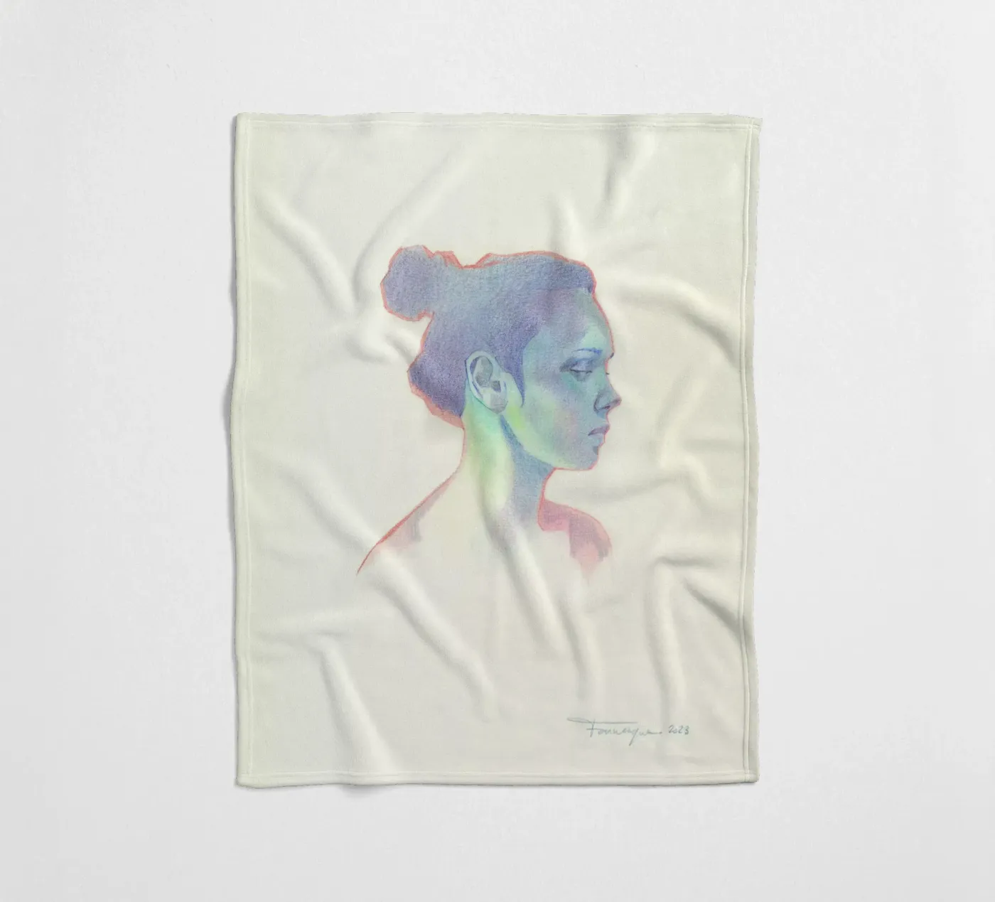 Porträt Fleecedecke von Faunesque