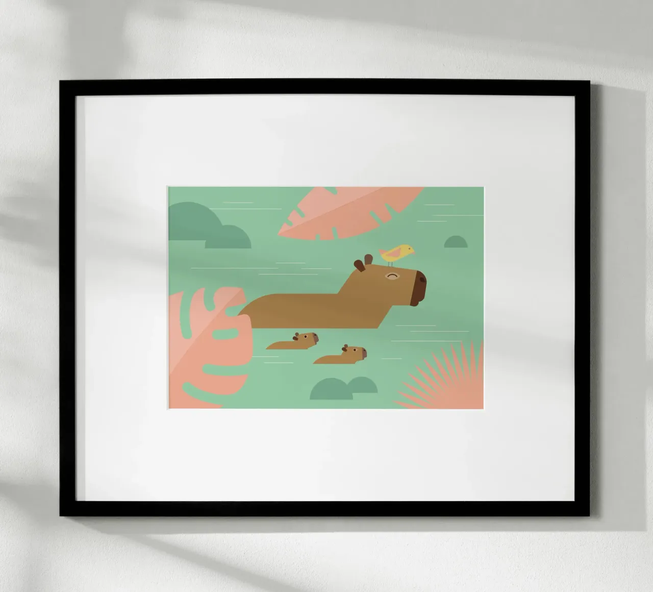 Mamma capibara con bambini carta hahnemühle da Carolin Vonhoff