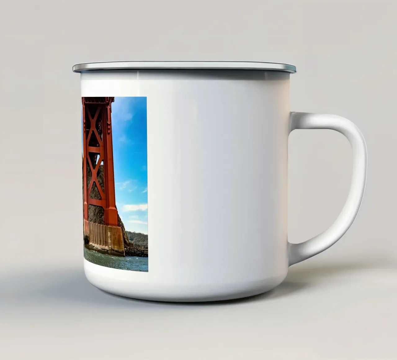 Golden Gate Tower Basis, San Francisco, VS emaille mok van Wanderlust Vibes