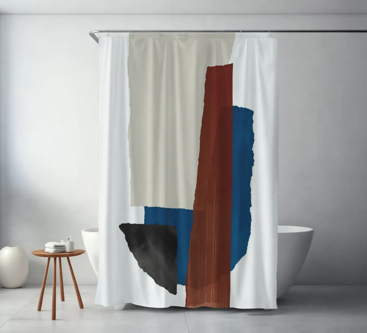 Fragments 5 shower curtain by NouveauPrints