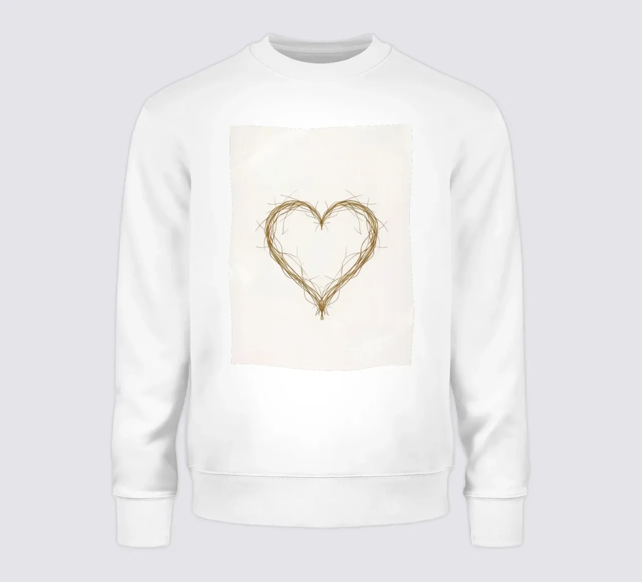 Forma di cuore creata con ramoscelli naturali felpa da DesignDoodle