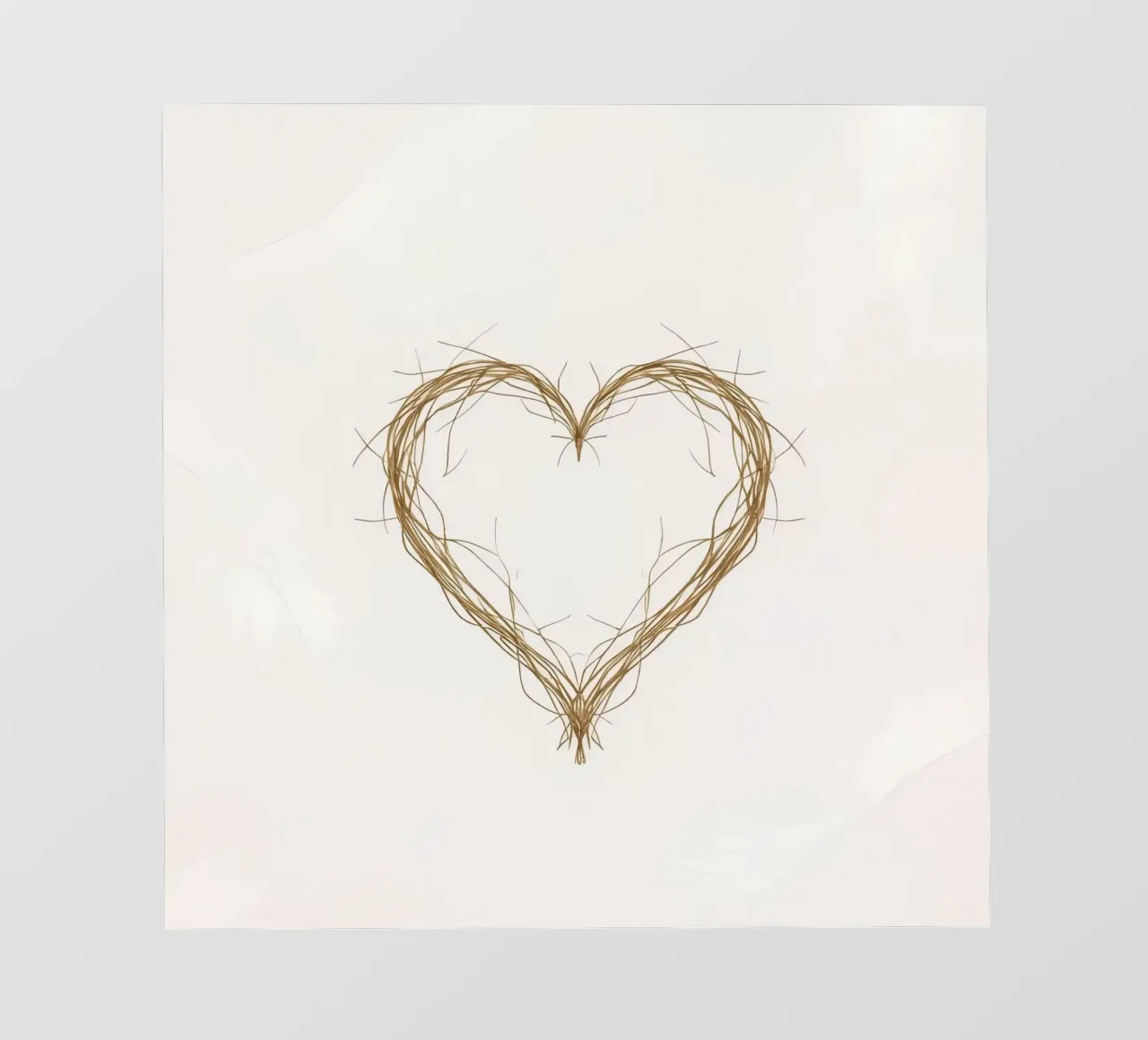 Heart shape created with natural twigs photo wallpaper by DesignDoodle