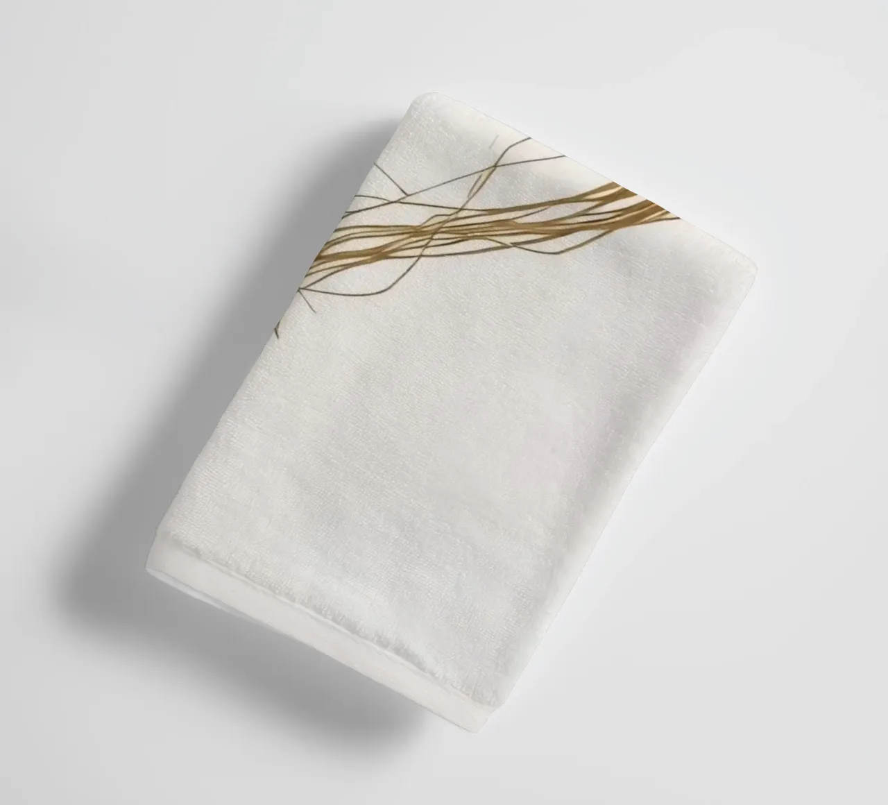 Heart shape created with natural twigs towel by DesignDoodle