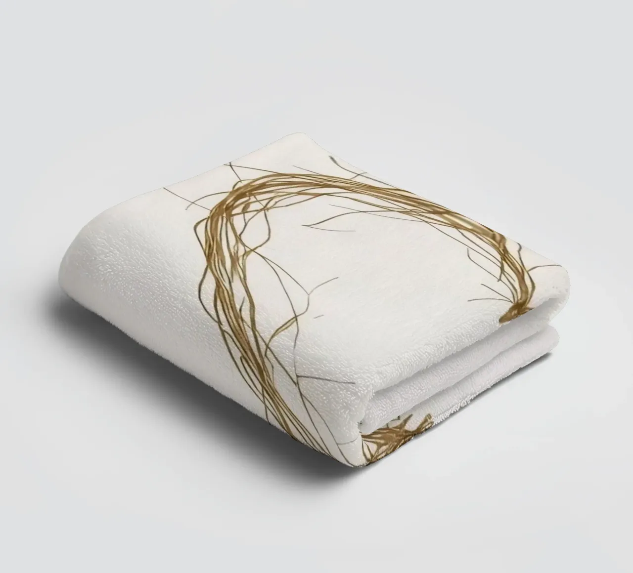 Heart shape created with natural twigs towel by DesignDoodle