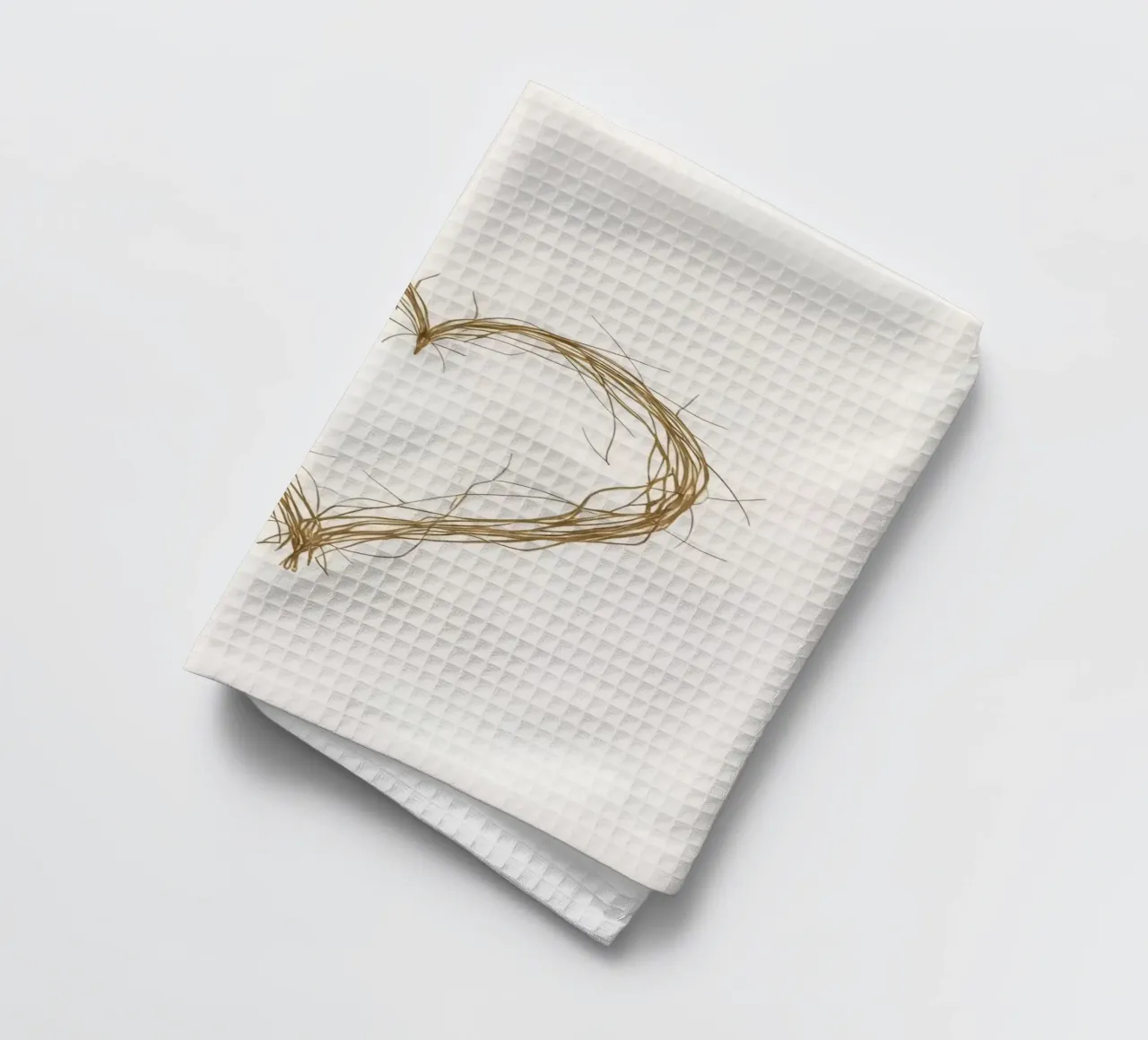 Forme de cœur créée avec des brindilles naturelles torchon de DesignDoodle