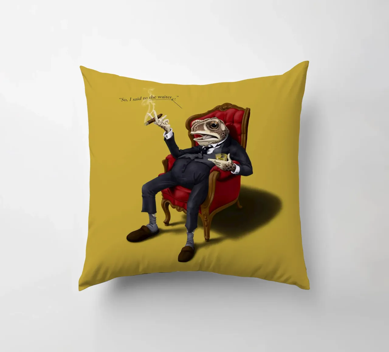 Fly in My Soup (Colour) cuscino da Rob Art | Illustration