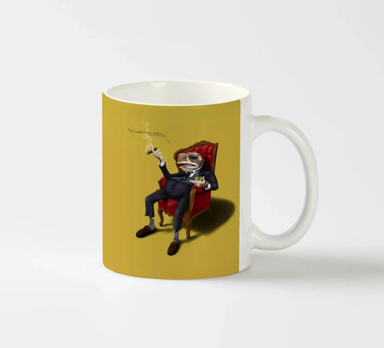 Fly in My Soup (Colour) tazza in ceramica da Rob Art | Illustration