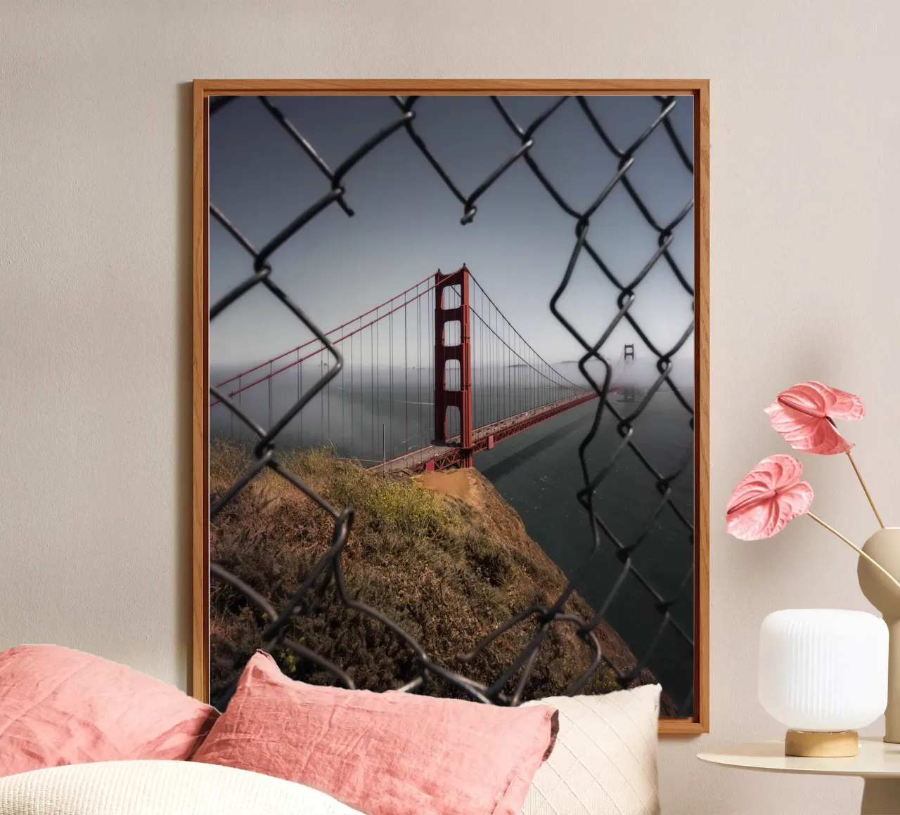 Visione del Golden Gate, San Francisco alluminio dibond da Wanderlust Vibes