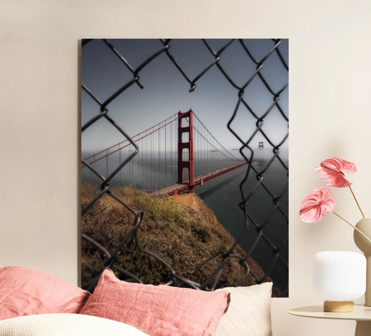 Visione del Golden Gate, San Francisco alluminio dibond da Wanderlust Vibes
