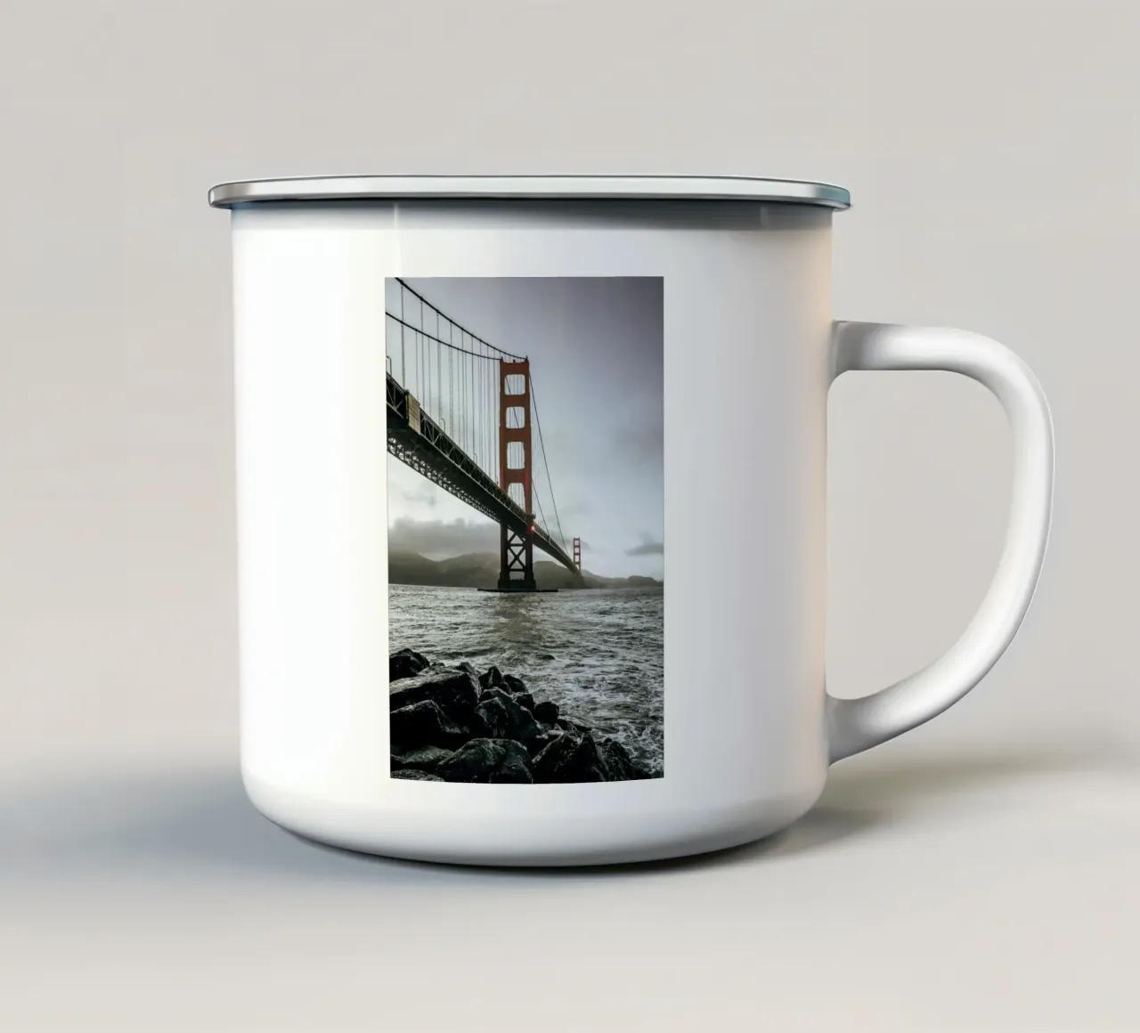 Golden Gate in tempo di costa, San Francisco, USA tazza in smalto da Wanderlust Vibes