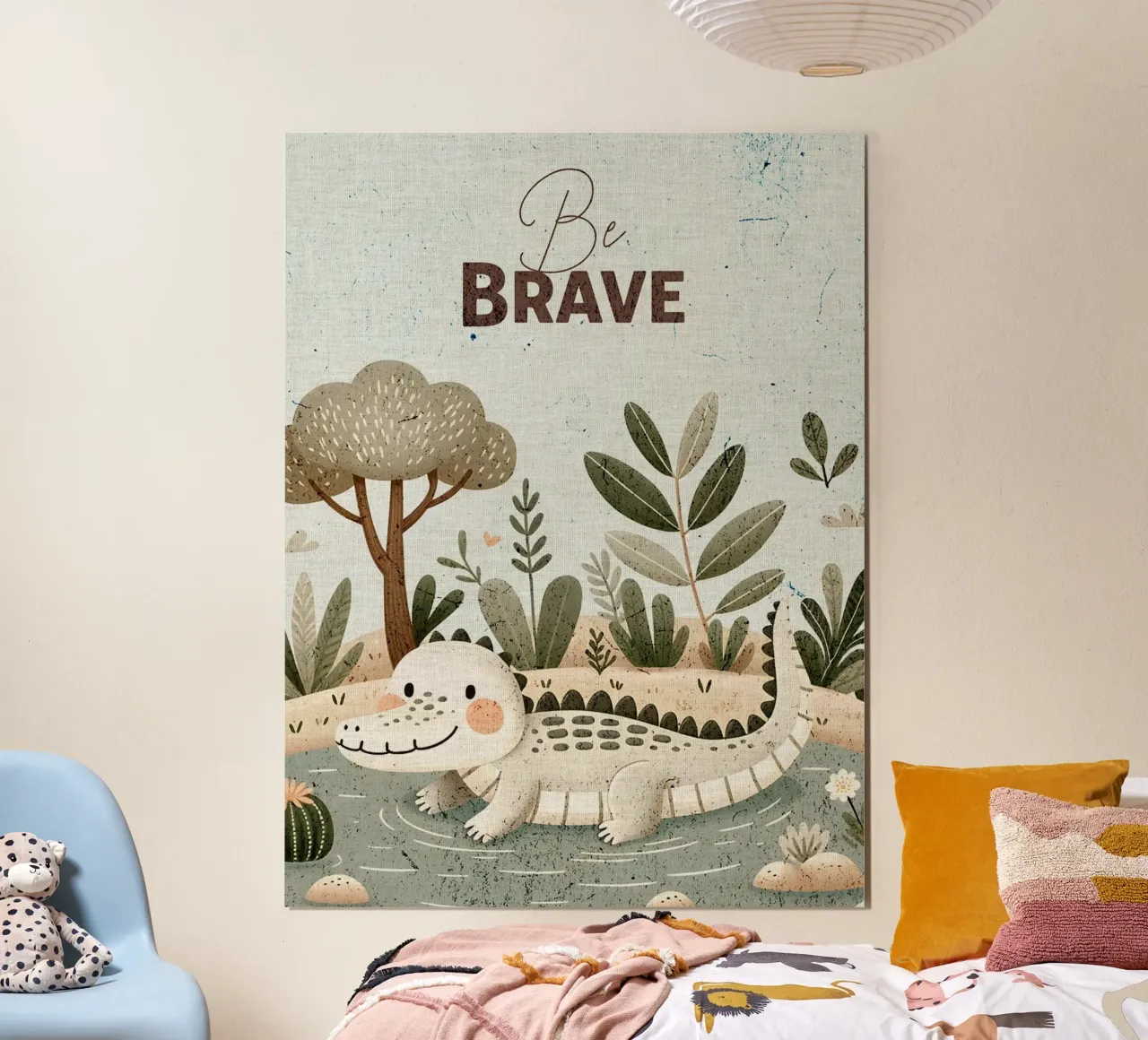 Ilustración del cocodrilo Be Brave hahnemühle de E Cannon