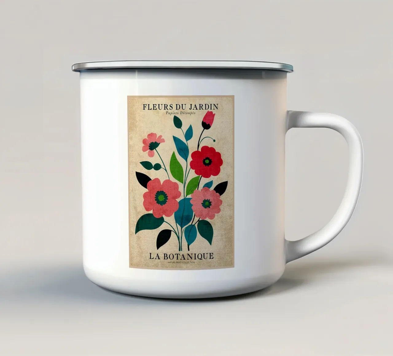 Illustrazione di bouquet floreale tazza in smalto da EbrahimiStudio