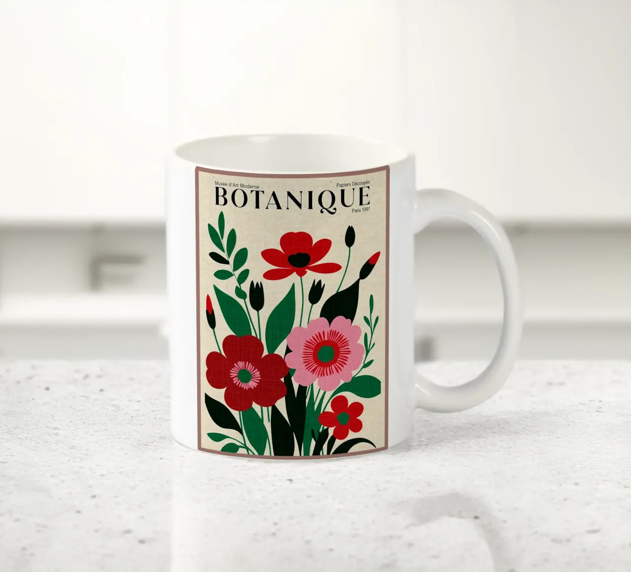 Arte botanica francese tazza in ceramica da EbrahimiStudio